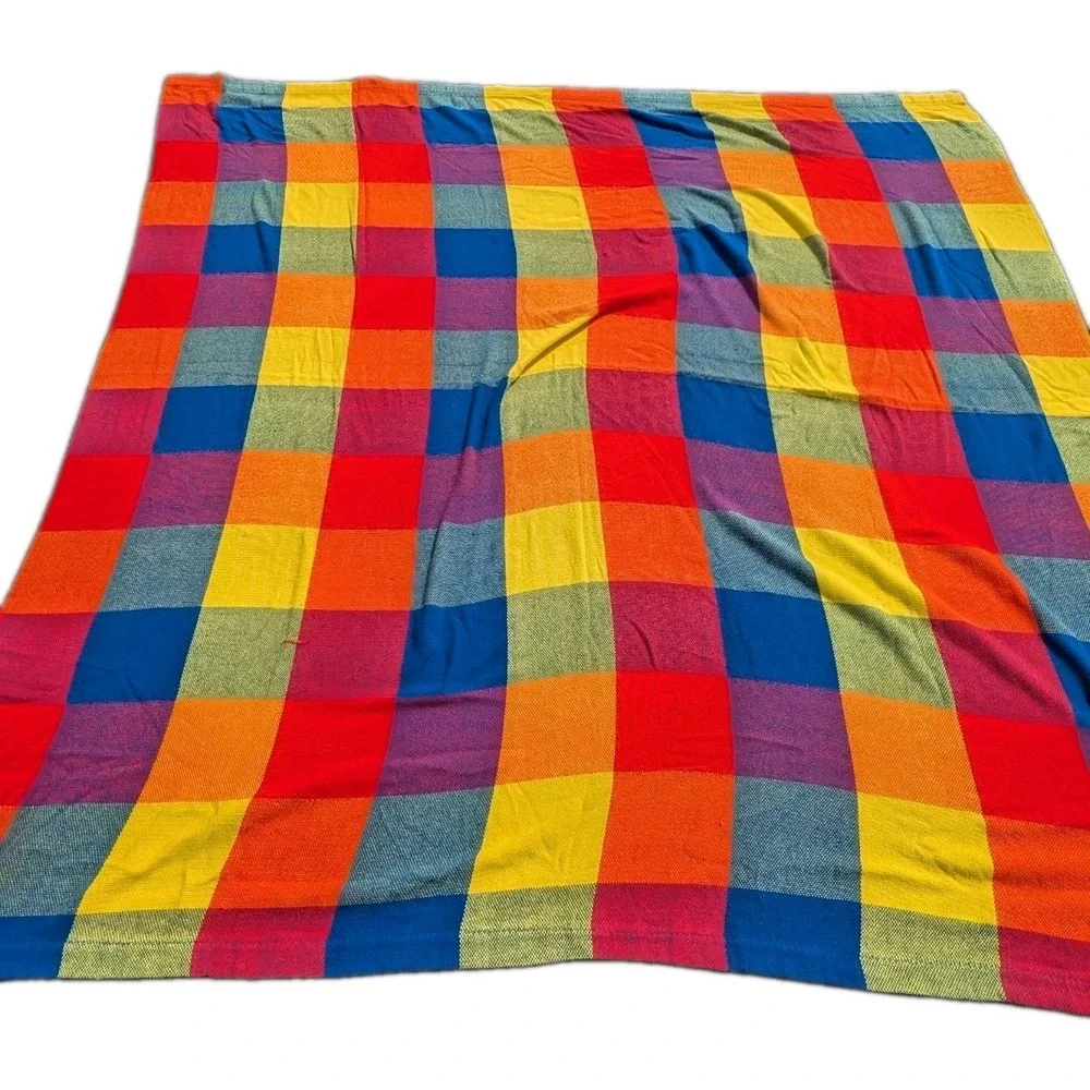 Vintage Tennessee Woolen Mills 100% Acrylic Plaid Blanket Throw 85